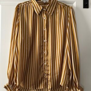 Striped Button-Up Blouse